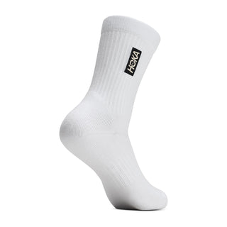 HOKA Unisex Lifestyle Crew Socks White