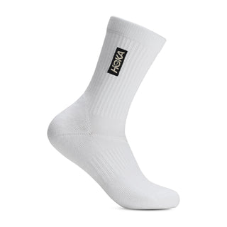 HOKA Unisex Lifestyle Crew Socks White