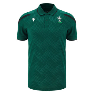 Macron Wales WRU 2026/27 Mens Travel Poly Polo Shirt