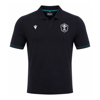 Macron Wales WRU 2026/27 Mens Travel Cotton Polo Shirt