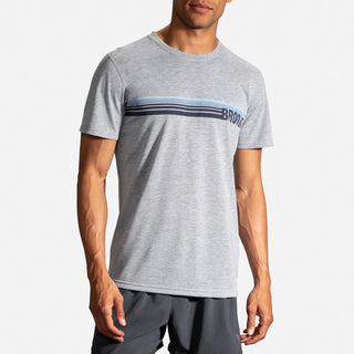 Brooks Mens Distance 'Run Stripe' Graphic Tee
