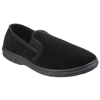 Fleet & Foster John Twin Gusset Mens Memory Foam Slippers