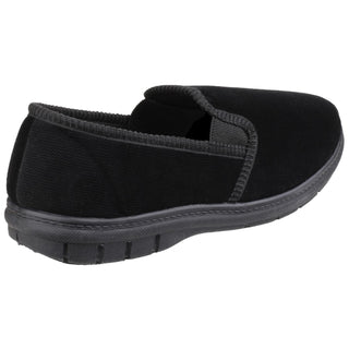 Fleet & Foster John Twin Gusset Mens Memory Foam Slippers