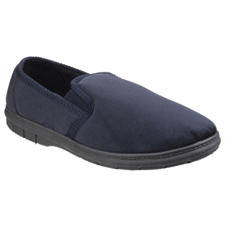 Fleet & Foster John Twin Gusset Mens Memory Foam Slippers