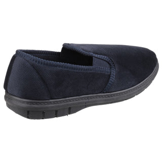 Fleet & Foster John Twin Gusset Mens Memory Foam Slippers