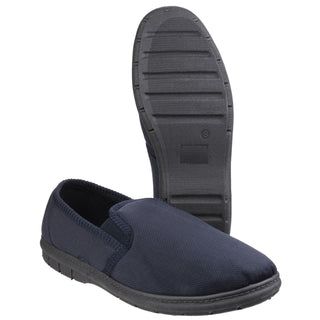 Fleet & Foster John Twin Gusset Mens Memory Foam Slippers