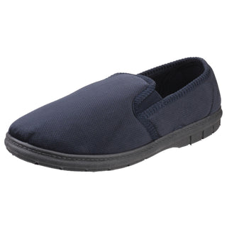Fleet & Foster John Twin Gusset Mens Memory Foam Slippers