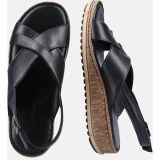Hush Puppies Elena Cross Over Womens Wedge Sandals