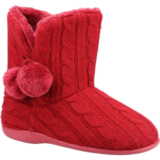 Fleet & Foster Apple Womens Knitted Bootie Slippers