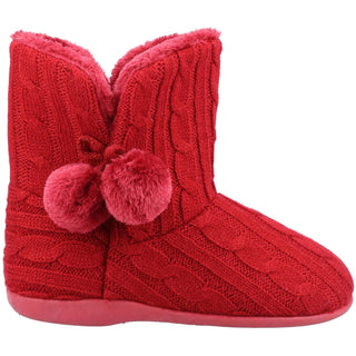 Fleet & Foster Apple Womens Knitted Bootie Slippers