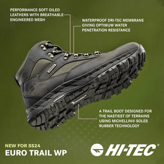 Hi-Tec Eutrotrail Mens Waterproof Hiking Boots