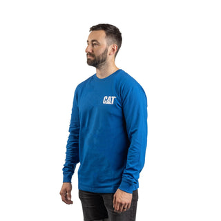 Caterpillar Trademark Banner Long Sleeve Mens T-Shirt