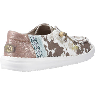 HEYDUDE Wendy Womens Disco Cow Shoes