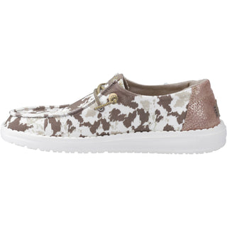 HEYDUDE Wendy Womens Disco Cow Shoes