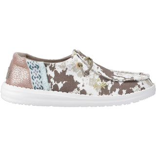 HEYDUDE Wendy Womens Disco Cow Shoes