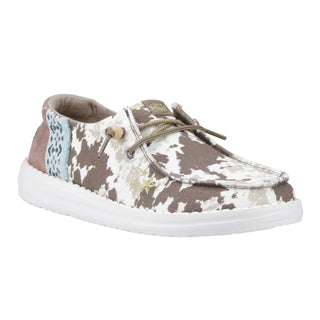 HEYDUDE Wendy Womens Disco Cow Shoes