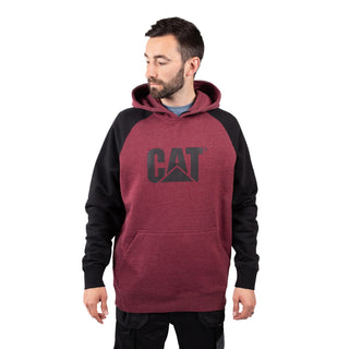 Caterpillar Raglan Hooded Sweatshirt Mens Hoodie
