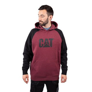 Caterpillar Raglan Hooded Sweatshirt Mens Hoodie