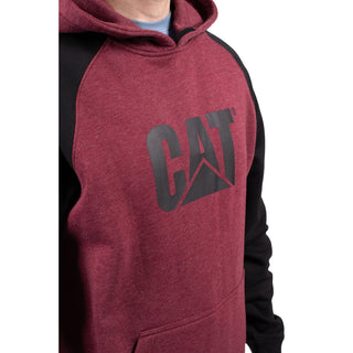 Caterpillar Raglan Hooded Sweatshirt Mens Hoodie