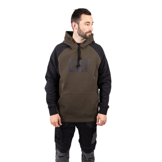Caterpillar Raglan Hooded Sweatshirt Mens Hoodie