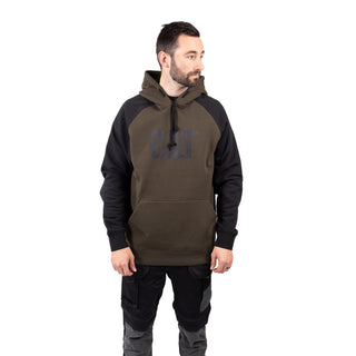 Caterpillar Raglan Hooded Sweatshirt Mens Hoodie