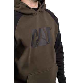 Caterpillar Raglan Hooded Sweatshirt Mens Hoodie