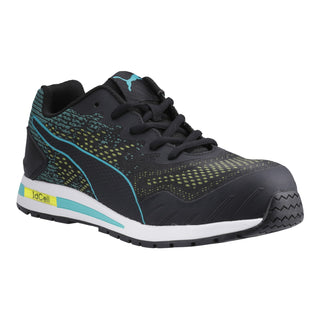 Puma Vivid Green Heart Safety Work Trainers