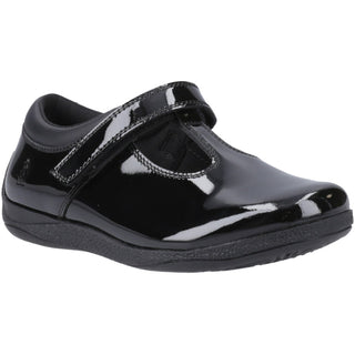 Hush Puppies Caitlin T-Bar Patent Girls School Shoes