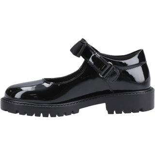 Hush Puppies Astrid Bow Patent Girls School Shoes