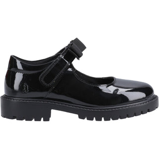 Hush Puppies Astrid Bow Patent Girls School Shoes