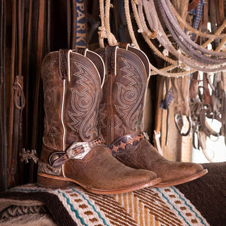 Durango Arena Pro Worn Saddle Western Mens Cowboy Boots