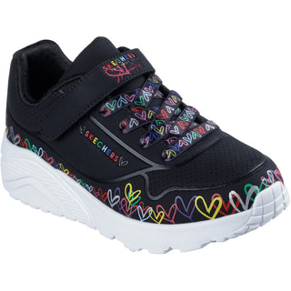 Skechers Uno Lite Heart Craze Girls Trainers