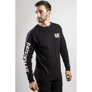 Caterpillar Trademark Banner Long Sleeve Mens T-Shirt