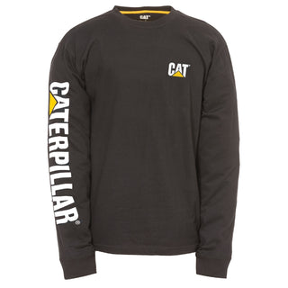 Caterpillar Trademark Banner Long Sleeve Mens T-Shirt