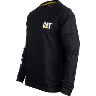 Caterpillar Trademark Banner Long Sleeve Mens T-Shirt