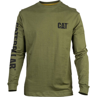Caterpillar Trademark Banner Long Sleeve Mens T-Shirt