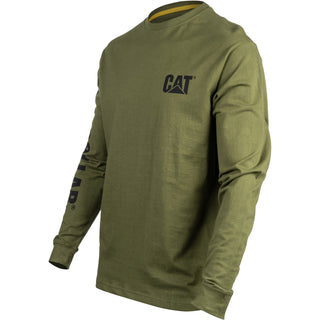 Caterpillar Trademark Banner Long Sleeve Mens T-Shirt
