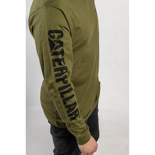 Caterpillar Trademark Banner Long Sleeve Mens T-Shirt