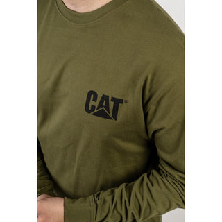 Caterpillar Trademark Banner Long Sleeve Mens T-Shirt