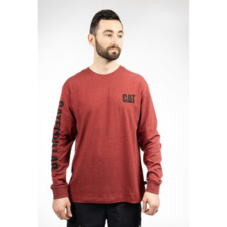 Caterpillar Trademark Banner Long Sleeve Mens T-Shirt
