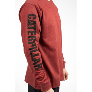 Caterpillar Trademark Banner Long Sleeve Mens T-Shirt