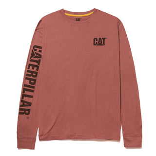 Caterpillar Trademark Banner Long Sleeve Mens T-Shirt
