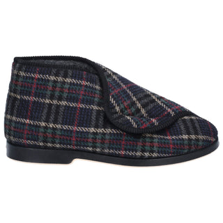 GBS William Great British Touch Fastening Mens Boot Slippers